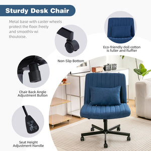 Criss Cross Office Chair With Adjustable Height, Ergonomic Design