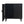 Modern Black Wood Storage Cabinet with Decorative Door