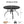 Round Faux Wood Slat Patio Table 47