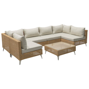 K&K 7-Piece Wicker Patio Furniture Set