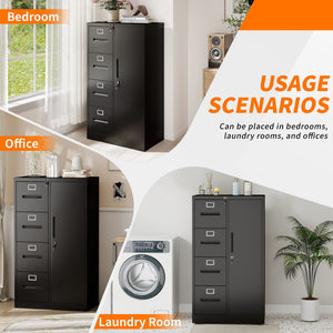 Storage Vertical Filing Cabinet With Lock