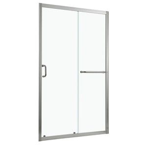 Single Sliding Bypass Shower Door Tempered Glass Enclosure