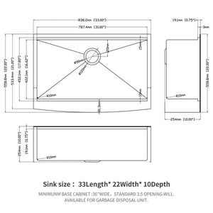 Farmhouse Kitchen Sink Workstation, Apron Front