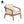 Acacia Wood Outdoor Patio Club Chair with PE Wicker Backrest & Cushions