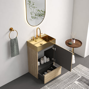 Gada 20" Striped Light Bathroom Vanity