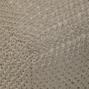 Semi Rounded Pouf Cable Knitted Perfect Seating