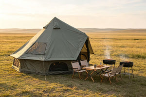Oxford Bell Tent for Family Camping - Spacious 13.1ft Yurt with Stove Jack