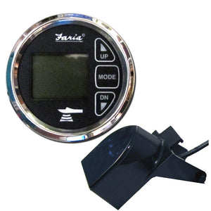 Faria Chesapeake Black 2" Dual Depth Temp Sounder w/Transom Mount Transducer - TRAPSKI