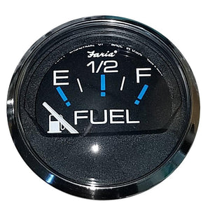 Faria Chesapeake Black 2" Fuel Level Gauge (E-1/2-F) - TRAPSKI