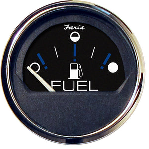 Faria Chesapeake Black 2" Fuel Level Gauge (Metric) - TRAPSKI
