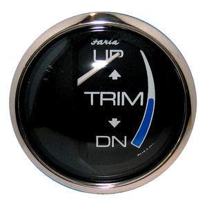 Faria Chesapeake Black 2" Trim Gauge (J/E/Suzuki Outboard) - TRAPSKI