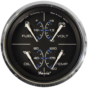 Faria Chesapeake Black 4" Multifunction Gauge - TRAPSKI