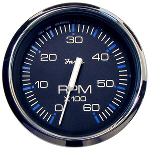 Faria Chesapeake Black 4" Tachometer - 6000 RPM (Gas) (Inboard I/O) - TRAPSKI