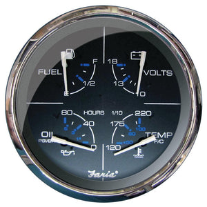Faria Chesapeake Black 5" Multifunction Gauge - TRAPSKI