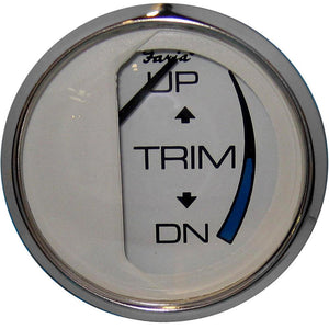 Faria Chesapeake White SS 2" Trim Gauge (Mercury / Mariner / Mercruiser / Volvo DP / Yamaha - 01 and Newer) - TRAPSKI