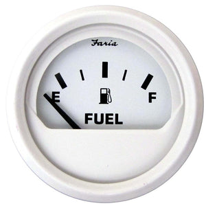 Faria Dress White 2" Fuel Level Gauge (E-1/2-F) - TRAPSKI