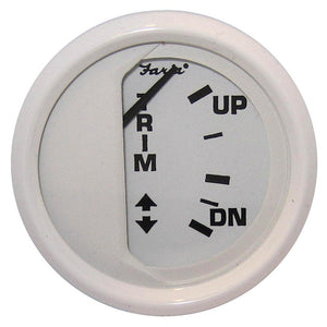 Faria Dress White 2" Trim Gauge (Mercury / Mariner / Mercruiser / Volvo DP / Yamaha 01 and newer) - TRAPSKI