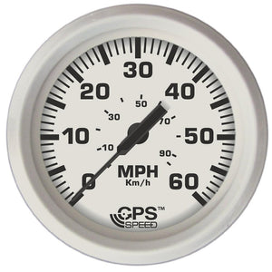 Faria Dress White 4" GPS Speedometer - 60 MPH - TRAPSKI