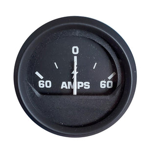 Faria Euro Black 2" Ammeter Gauge (60-0-60 AMP) - TRAPSKI