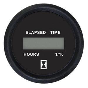 Faria Euro Black 2" Digital Hourmeter Gauge - TRAPSKI