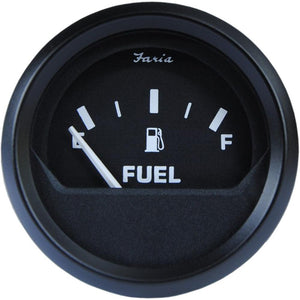 Faria Euro Black 2" Fuel Level Gauge - TRAPSKI