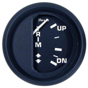 Faria Euro Black 2" Trim Gauge f/ Johnson/Evinrude/Suzuki Outboard - TRAPSKI