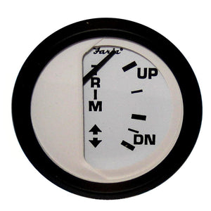 Faria Euro White 2" Trim Gauge f/ Mercury / Mariner /Mercruiser/Volvo DP/ Yamaha 01 and Newer - TRAPSKI