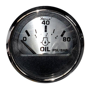 Faria Spun Silver 2" Oil Pressure Gauge - TRAPSKI