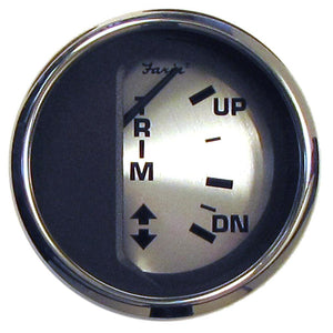 Faria Spun Silver 2" Trim Gauge f/Mercury/Mariner/Mercruiser/Volvo DP Yamaha (01 Newer) - TRAPSKI