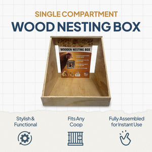 Farm Innovators Single Nesting Box for Chickens, Ducks and Birds, 2 Pack, Brown
