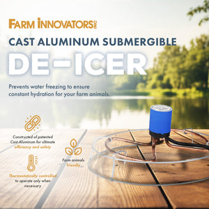 Farm Innovators H-429 1500 Watt Cast Aluminum Submergible Water Deicer (3 Pack)