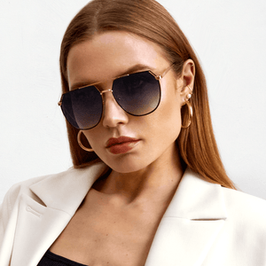 Farrah - Midnight Square Aviator Sunglasses - TRAPSKI