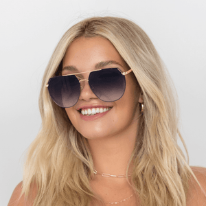 Farrah - Midnight Square Aviator Sunglasses - TRAPSKI