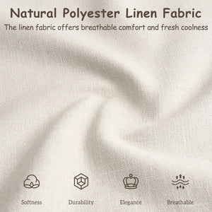 Queen Size Upholstered Bed Frame With Linen Fabric