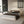 Queen Arched Bed With Small Table, Floor Standing Design - Beige