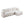 L-Shaped Sectional Sofa With Removable Ruffled Skirt, Flared Arms, Ottoman - White