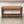 Solid Wood Small Buffalo Slatted Bench, Leather Upholstered, Open Storage