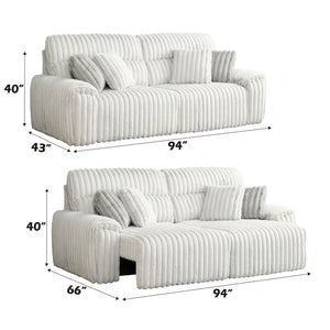 Jaya Power Motion Sofa with Sleeper & USB Port - Mondo Gray
