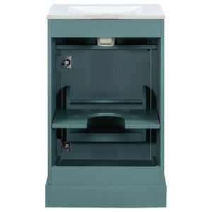 Elegant Bathroom Vanity With Ceramic Sink, Soft Close Door, Adjustable Shelf
