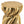 14x14x18.7 Gold Magnesium Accent Stool with Sculptural Swirl Design