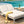 TREXM 5-Position Adjustable Backrest Double Chaise Lounge Outdoor