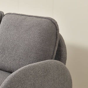 Loveseat Sofa Small Couch For Living Room, Sherpa Fabric Upholstered Loveseat Sofa Couch, Small Loveseat Sofa For Apartment, Bedroom