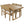 U_Style Multi-Person Outdoor Acacia Wood Dining Table and Chair Set