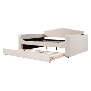 Upholstered Daybed With Storage Armrests, Trundle And Latest Integrated tooth Audio System