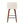 Toriano - Mid-Century Modern Counter Stool, Square Footrest (Set of 2) - Walnut / Cream