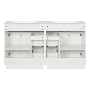 Bathroom Vanity With 2 Doors, 2 Drawers, Adjustable Shelf, Hidden Slides & Soft Close Hinges