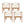 Outdoor Dining Chair Set of 4 with Curved Acacia Wood Arms and Cream Cushions