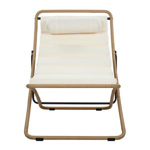 Outdoor Folding Chair With Adjustable Backrest (Set of 2)