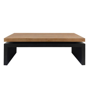 Coffee Table Rectangular Center Table For Living Room - Black / Natural / Multi / Natural Multi / Natural Wood / Natural Wood Wash