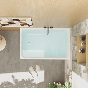 Gloss Freestanding Bathtub With Built In Seat
